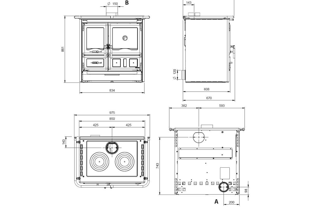cooking stove Rosa L 5.0 Steel from La Nordica
